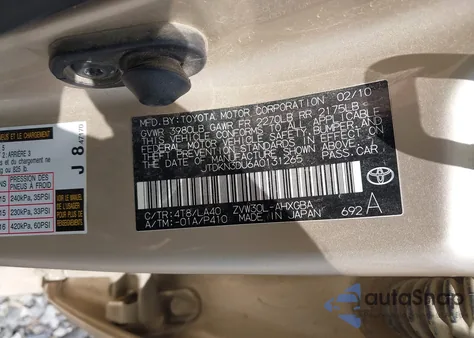 2010 Toyota Prius Iv from USA, damaged, VIN JTDKN3DU6A0131265